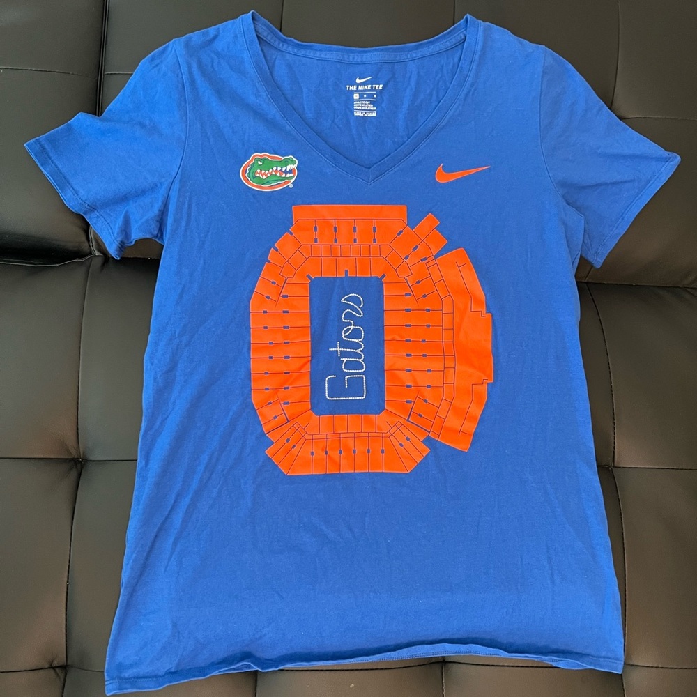 Nike University of Florida Gators Football Shirt Womens Sz Medium Blue